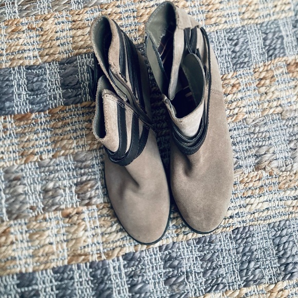 Tan Booties with Buckle - Picture 2 of 4